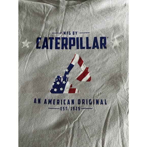 Mfg by Caterpillar American Original Graphic Stars Stripes America T-shirt XL - Picture 4 of 4